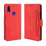 Wallet Style Skin Feel Calf Pattern Leather Case For Xiaomi Redmi Note 7 / Note 7 Pro / Note 7S,with Separate Card Slot(Red)