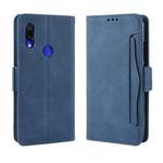 Wallet Style Skin Feel Calf Pattern Leather Case For Xiaomi Redmi 7,with Separate Card Slot(Blue)