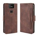 Wallet Style Skin Feel Calf Pattern Leather Case For Asus Zenfone 6 ZS630KL,with Separate Card Slot(Brown)