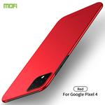 MOFI Frosted PC Ultra-thin Hard Case for Google Pixel 4(Red)