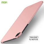MOFI Frosted PC Ultra-thin Hard Case for Motorola Moto E6(Rose gold)