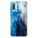 3D Marble Soft Silicone TPU Case Cover Bracket For Xiaomi Mi CC9(Dark Blue)