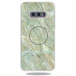3D Marble Soft Silicone TPU Case Cover Bracket For Galaxy S10e(Light Green)