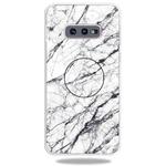 3D Marble Soft Silicone TPU Case Cover Bracket For Galaxy S10e(White)