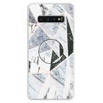 3D Marble Soft Silicone TPU Case Cover Bracket For Galaxy S10+(Polytriangle)