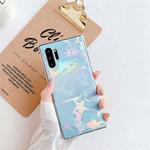 TPU Glossy Laser Marble IMD Colorful TPU Case for Galaxy Note10+(Blue)