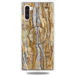 3D Marble Soft Silicone TPU Case Cover Bracket For Galaxy Note10(Brown)