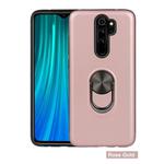 For Xiaomi Redmi Note 8 Pro   360 Rotary Multifunctional Stent PC+TPU Case with Magnetic Invisible Holder(Rose Gold)