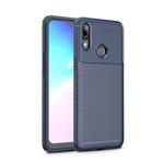 Beetle Series Carbon Fiber Texture Shockproof TPU Case for Galaxy A10s(Blue)
