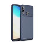 Beetle Series Carbon Fiber Texture Shockproof TPU Case for Galaxy A20s(Blue)