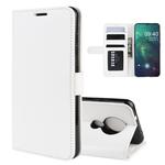 R64 Texture Single Fold Horizontal Flip Leather Case for NOKIA 6.2, with Holder & Card Slots & Wallet(White)