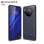 Brushed Texture Carbon Fiber TPU Case for Huawei Mate 30(Navy Blue)
