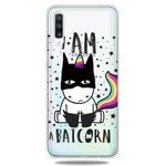 For Galaxy A70    3D Pattern Printing Extremely Transparent TPU Phone Case(Batman)