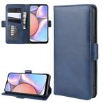 For Galaxy A10s Dual-side Magnetic Buckle Horizontal Flip Leather Case with Holder & Card Slots & Wallet & Photo Frame(Dark Blue)