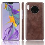 For Huawei Mate 30 Shockproof Litchi Texture PC + PU Case(Brown)