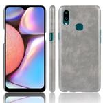 For Galaxy A10s Shockproof Litchi Texture PC + PU Case(Gray)