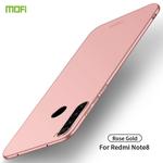 For Xiaomi RedMi Note8 MOFI Frosted PC Ultra-thin Hard Case(Rose gold)