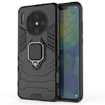 For Huawei Mate 30 PC + TPU Shockproof Protective Case with Magnetic Ring Holder(Black)