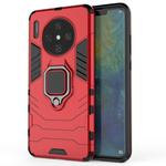 For Huawei Mate 30 PC + TPU Shockproof Protective Case with Magnetic Ring Holder(Red)