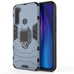 For Xiaomi Redmi Note8 PC + TPU Shockproof Protective Case with Magnetic Ring Holder(Navy blue)