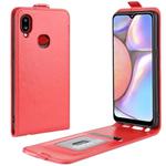 For Samsung Galaxy A10s / M10s Crazy Horse Vertical Flip Leather Protective Case with Card Slot(Red)
