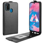 For Galaxy M30s Crazy Horse Vertical Flip Leather Protective Case(Black)