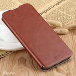 For Huawei P30 MOFI Rui Series Classical Leather Flip Leather Case With Bracket Embedded Steel Plate All-inclusive(Brown)