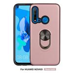 For Huawei Nova 5i     360 Rotary Multifunctional Stent PC+TPU Case with Magnetic Invisible Holder(Rose Gold)