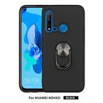 For Huawei Nova 5i     360 Rotary Multifunctional Stent PC+TPU Case with Magnetic Invisible Holder(Black)