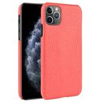 For iPhone 11 Pro Max Shockproof Crocodile Texture PC + PU Case(Red)