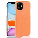 For iPhone 11 Shockproof Crocodile Texture PC + PU Case(Orange)