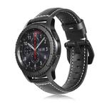 For Samsung Galaxy Watch Active 2 22mm Tree Leather Sports Watch Band(Black)