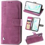 For Galaxy Note10+ Rotary Card Matte PU Leather Case with Card Slots & Photo Frame & Holder(Magenta)