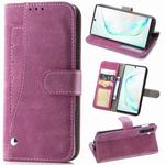 For Galaxy Note 10 Rotary Card Matte PU Leather Case with Card Slots & Photo Frame & Holder(Magenta)