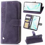 For Galaxy Note 10 Rotary Card Matte PU Leather Case with Card Slots & Photo Frame & Holder(Purple)