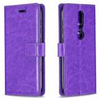 For Nokia 4.2 Crazy Horse Texture Horizontal Flip Leather Case with Holder & Card Slots & Wallet & Photo Frame(Purple)