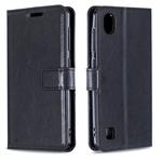 For ZTE Blade A5 2019 Crazy Horse Texture Horizontal Flip Leather Case with Holder & Card Slots & Wallet & Photo Frame(Black)