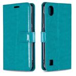 For ZTE Blade A5 2019 Crazy Horse Texture Horizontal Flip Leather Case with Holder & Card Slots & Wallet & Photo Frame(blue)