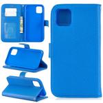 For iPhone 11 Lychee Texture Horizontal Flip Leather Case with Holder & Card Slots & Wallet & Photo Frame(blue)