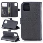 For iPhone 11 Pro Lychee Texture Horizontal Flip Leather Casewith Holder & Card Slots & Wallet & Photo Frame(black)