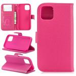 For iPhone 11 Pro Lychee Texture Horizontal Flip Leather Casewith Holder & Card Slots & Wallet & Photo Frame(rose)