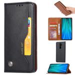 For Xiaomi Redmi Note8 Pro Knead Skin Texture Horizontal Flip Leather Case with Photo Frame & Holder & Card Slots & Wallet(Black)