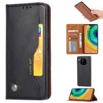 For Huawei Mate 30 Pro Knead Skin Texture Horizontal Flip Leather Case with Photo Frame & Holder & Card Slots & Wallet(Black)