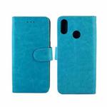 For Realme3 Pro Crazy Horse Texture Horizontal Flip Leather Case with Holder & Card Slots & Wallet & Photo Frame(Baby Blue)