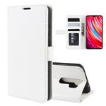 For Xiaomi Redmi Note 8 Pro R64 Texture Single Fold Horizontal Flip Leather Case with Holder & Card Slots & Wallet(White)