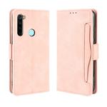 For Xiaomi Redmi Note 8 Wallet Style Skin Feel Calf Pattern Leather Case ，with Separate Card Slot(Pink)