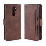 For Xiaomi Redmi Note 8 Pro Wallet Style Skin Feel Calf Pattern Leather Case ，with Separate Card Slot(Brown)