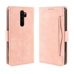 For Xiaomi Redmi Note 8 Pro Wallet Style Skin Feel Calf Pattern Leather Case ，with Separate Card Slot(Pink)