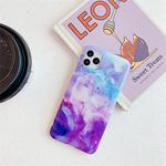 For iPhone 11 TPU Smooth Marbled IMD Mobile Phone Case(Purple Stone F28)