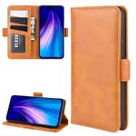 For Xiaomi Redmi Note 8 Dual-side Magnetic Buckle Horizontal Flip Leather Case with Holder & Card Slots & Wallet & Photo Frame(Yellow)